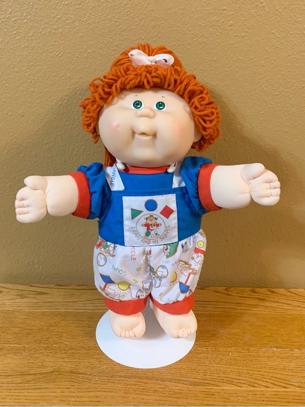 Vintage Cabbage Patch Kids Toddler Doll With Red Hair And Green Eyes